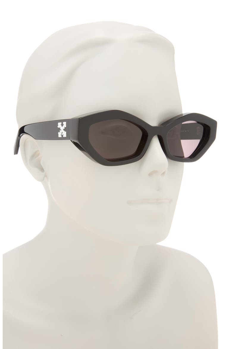 Hilo Cateye Sunglasses, Alternate, color, BLACK DARK GREY