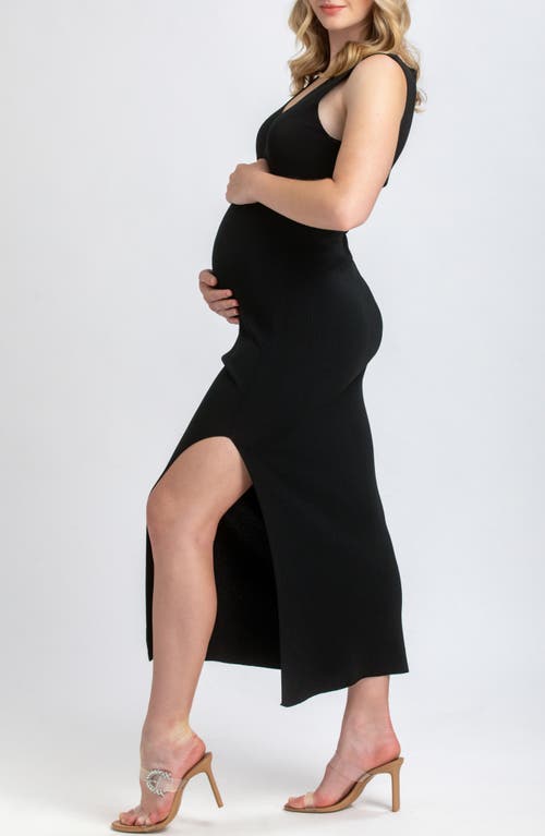 Pietro Brunelli Maternity Rib Sleeveless Maternity Midi Sweater Dress