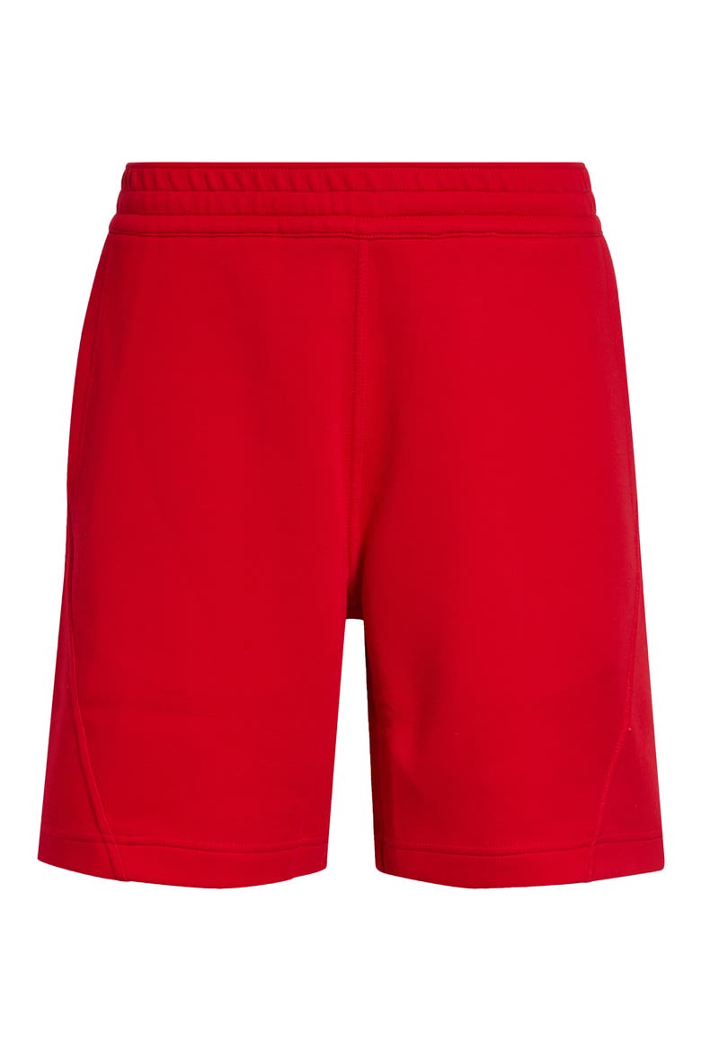 Couture Seam Cotton Blend Shorts, Main, color, RED/ PINK