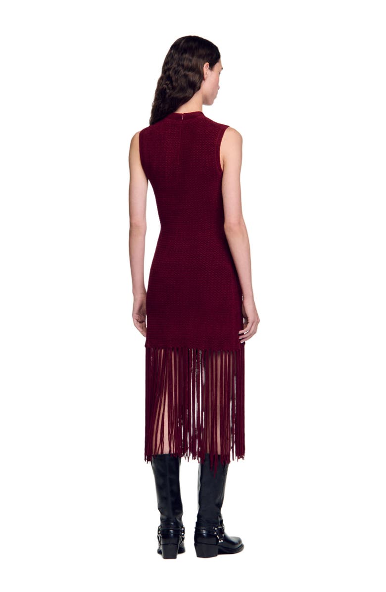 SANDRO Velvet knit dress, Alternate, color, 