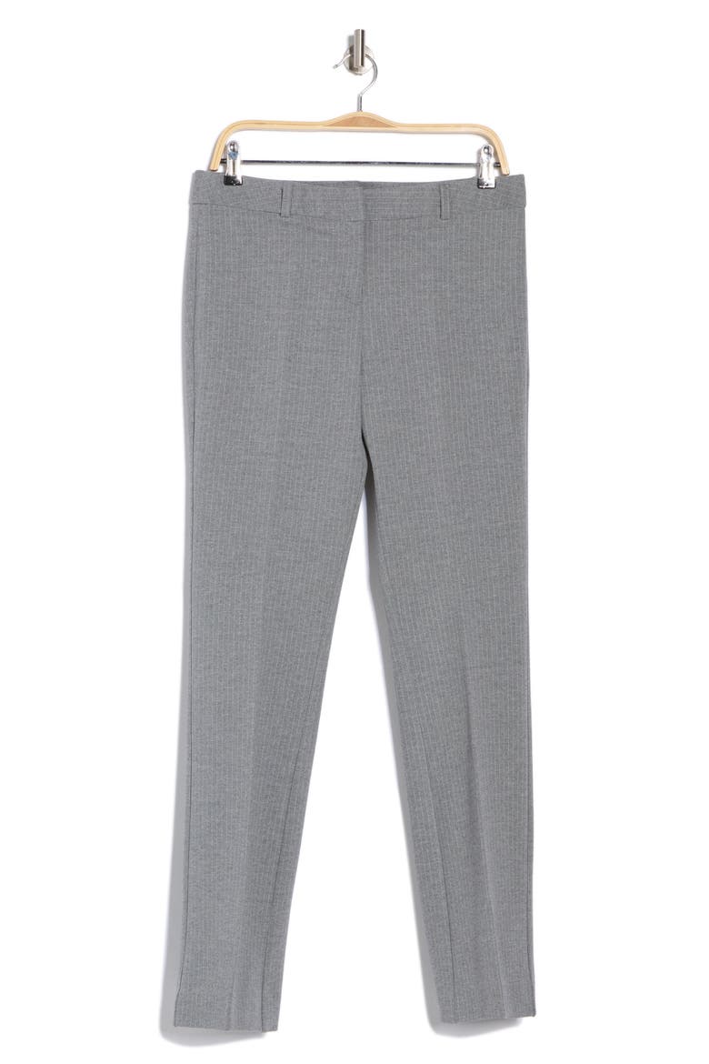 Pinstripe Slim Knit Pants, Alternate, color, LIGHT GREY
