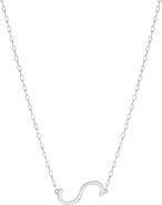 Alex and Ani Silver Elongated Initial Pendant Necklace