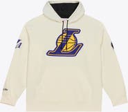 Mitchell & Ness Men's Mitchell & Ness Cream Los Angeles Lakers Hardwood Classics Chainstitch Premium Fleece Hoodie