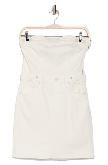 GOOD AMERICAN GOOD AMERICAN FIT FOR SUCCESS STRAPLESS DENIM MINIDRESS 