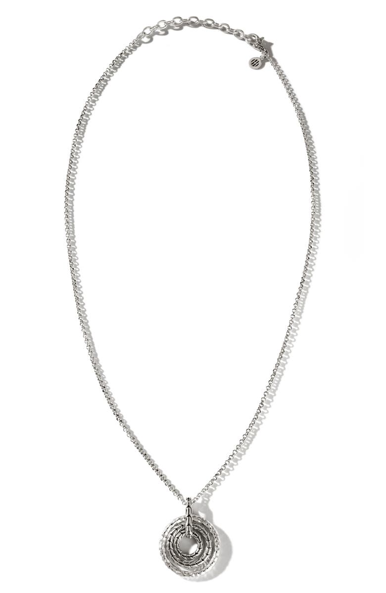 John Hardy Classic Chain Hammmered Pendant, Alternate, color,