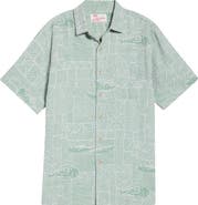 Kahala Kapakahi Jacquard Short Sleeve Button-Up Shirt