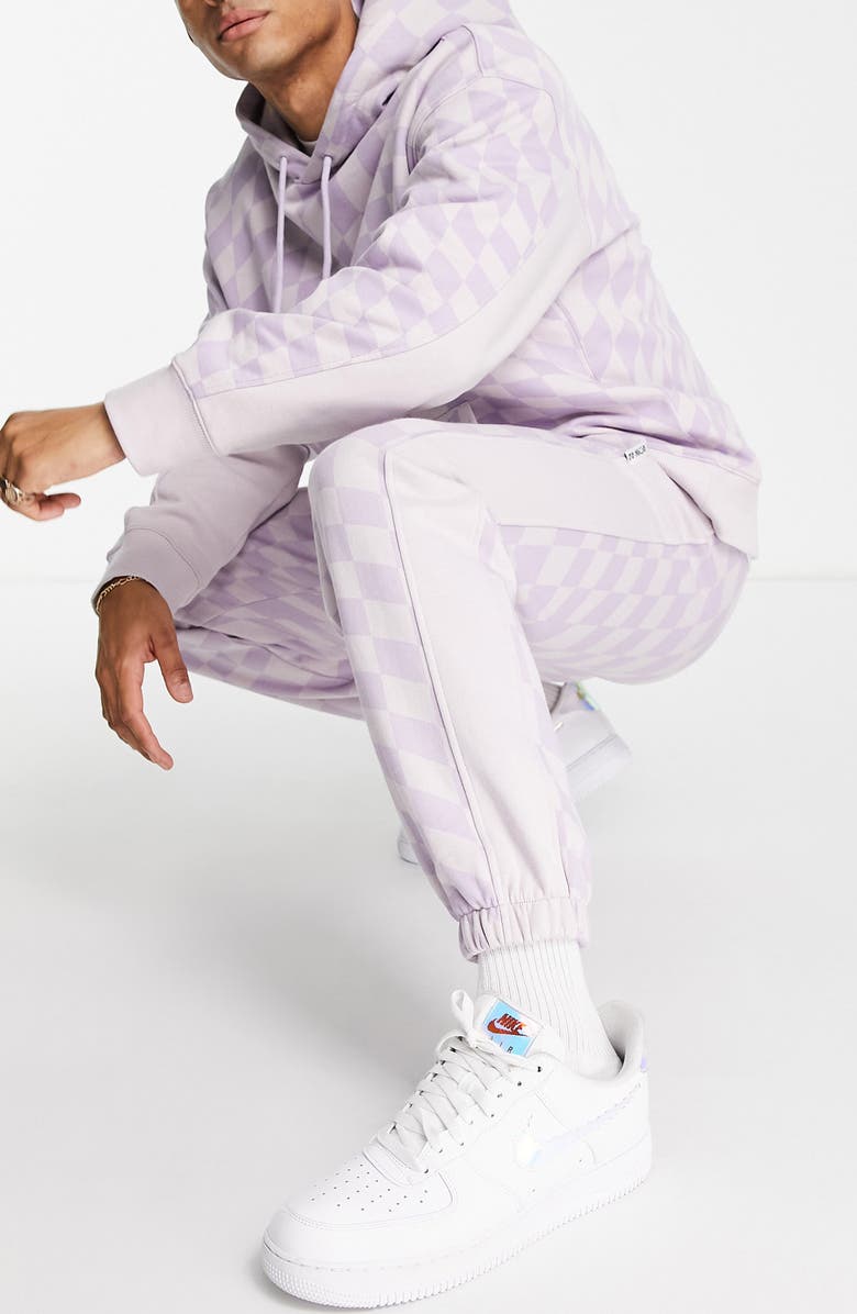 Topman Oversized Checkerboard Joggers, Alternate, color,