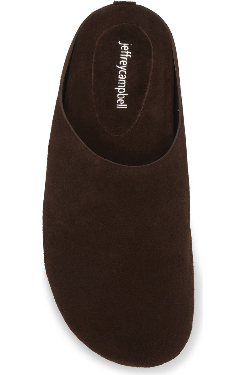 Jeffrey Campbell Content Suede Clog, Alternate, color, Coffee Suede