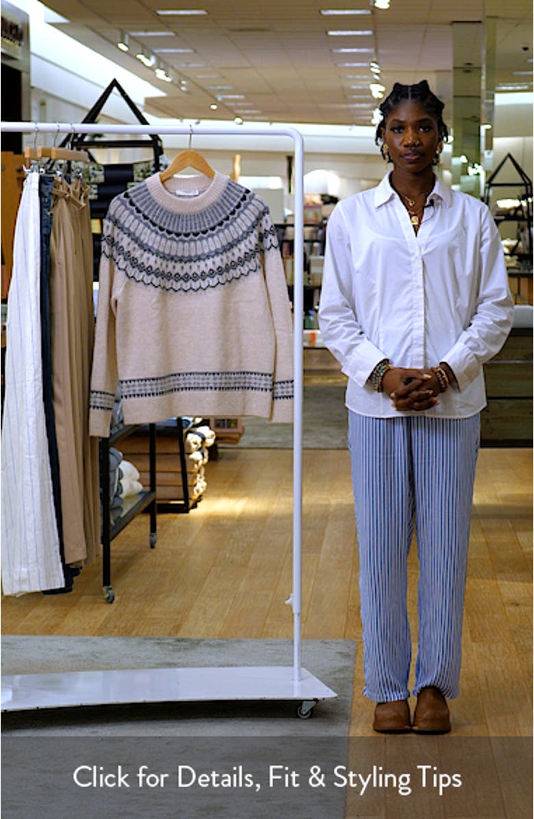 Fair Isle Jacquard Crewneck Sweater, sales video thumbnail