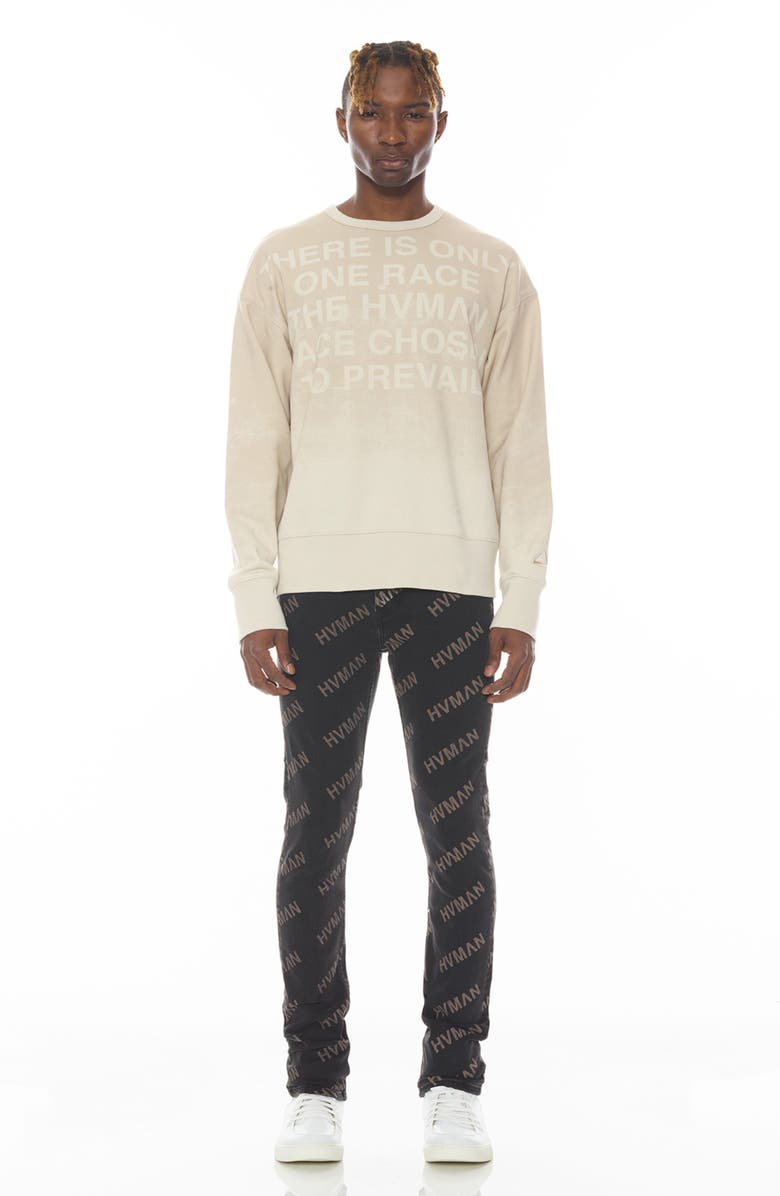 HVMAN Cotton Graphic Sweatshirt, Alternate, color, Cream