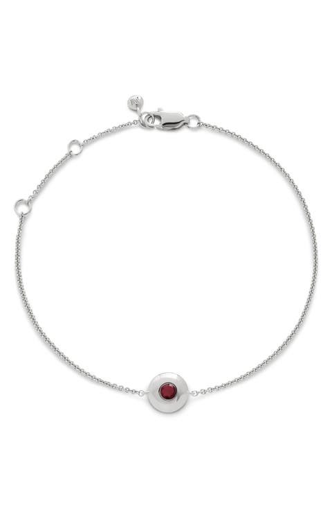 July Birthstone Chain Bracelet