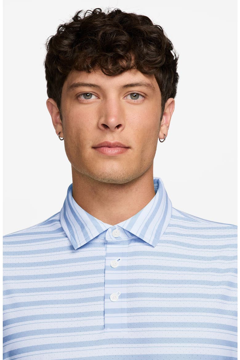 Stripe Dri-FIT Perforated Golf Polo, Alternate, color, HYDROGEN BLUE/ BLUE