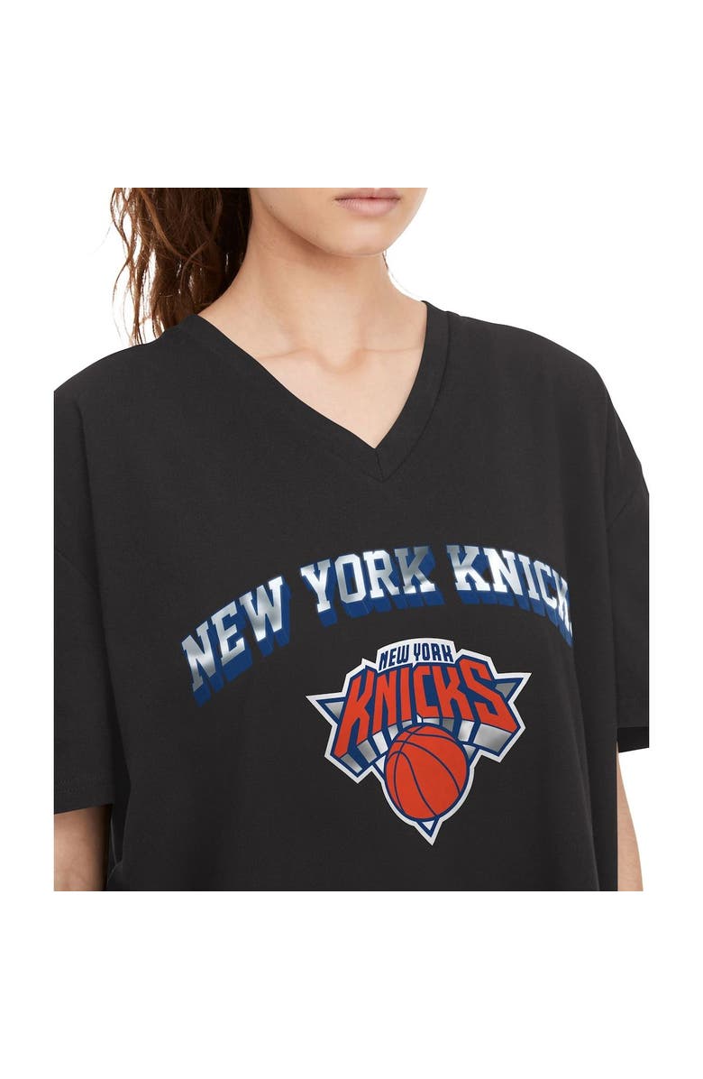 TOMMY JEANS Women's Tommy Jeans Black New York Knicks Ashley V-Neck T-Shirt, Alternate, color, Black