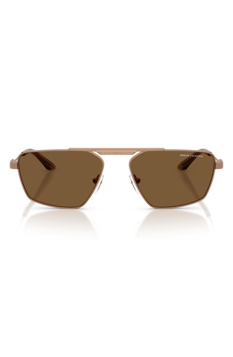 56mm Aviator Sunglasses