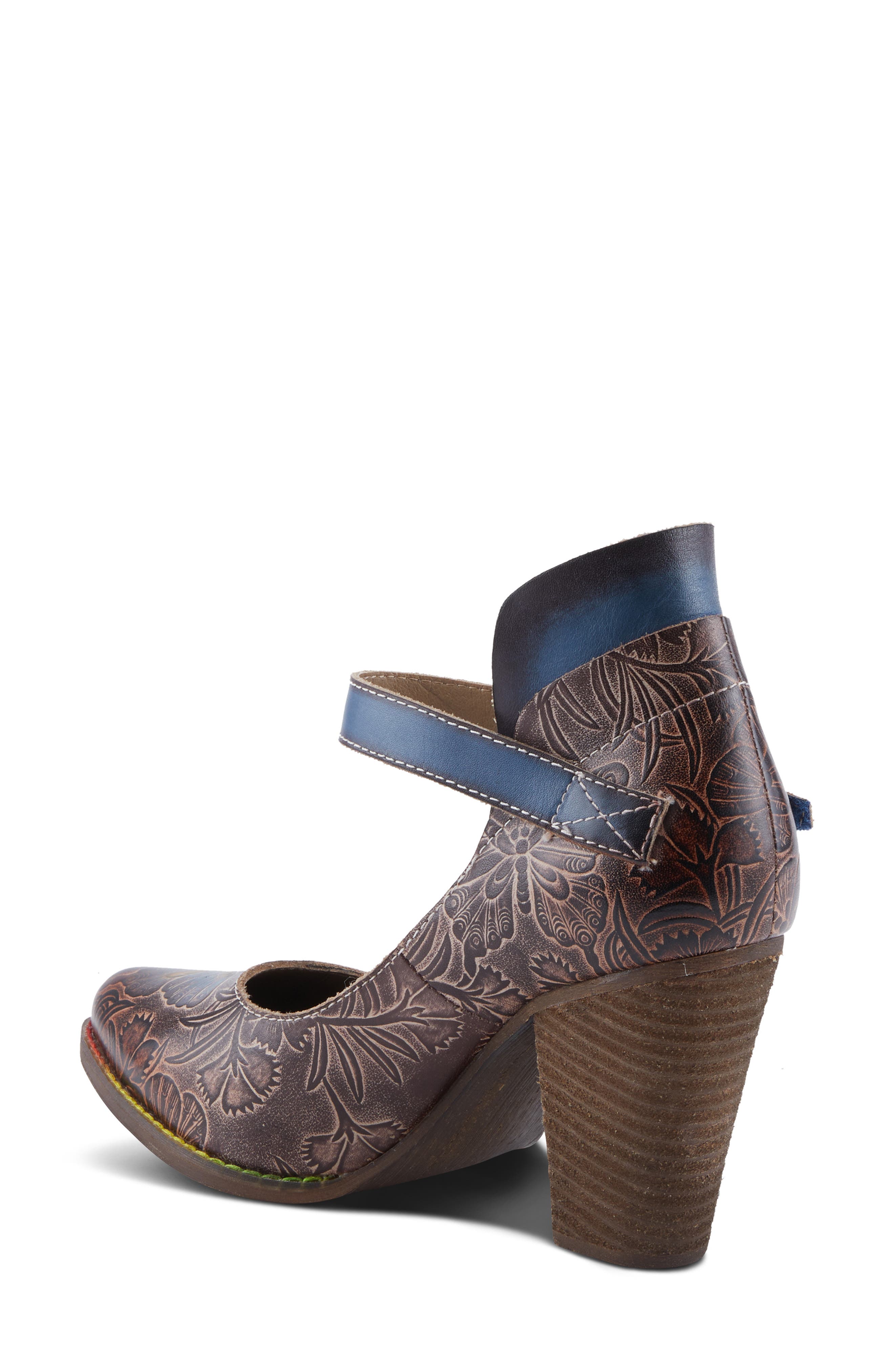 L'Artiste by Spring Step Foxglove Ankle Strap Pump, Alternate, color, Chocolate Multi