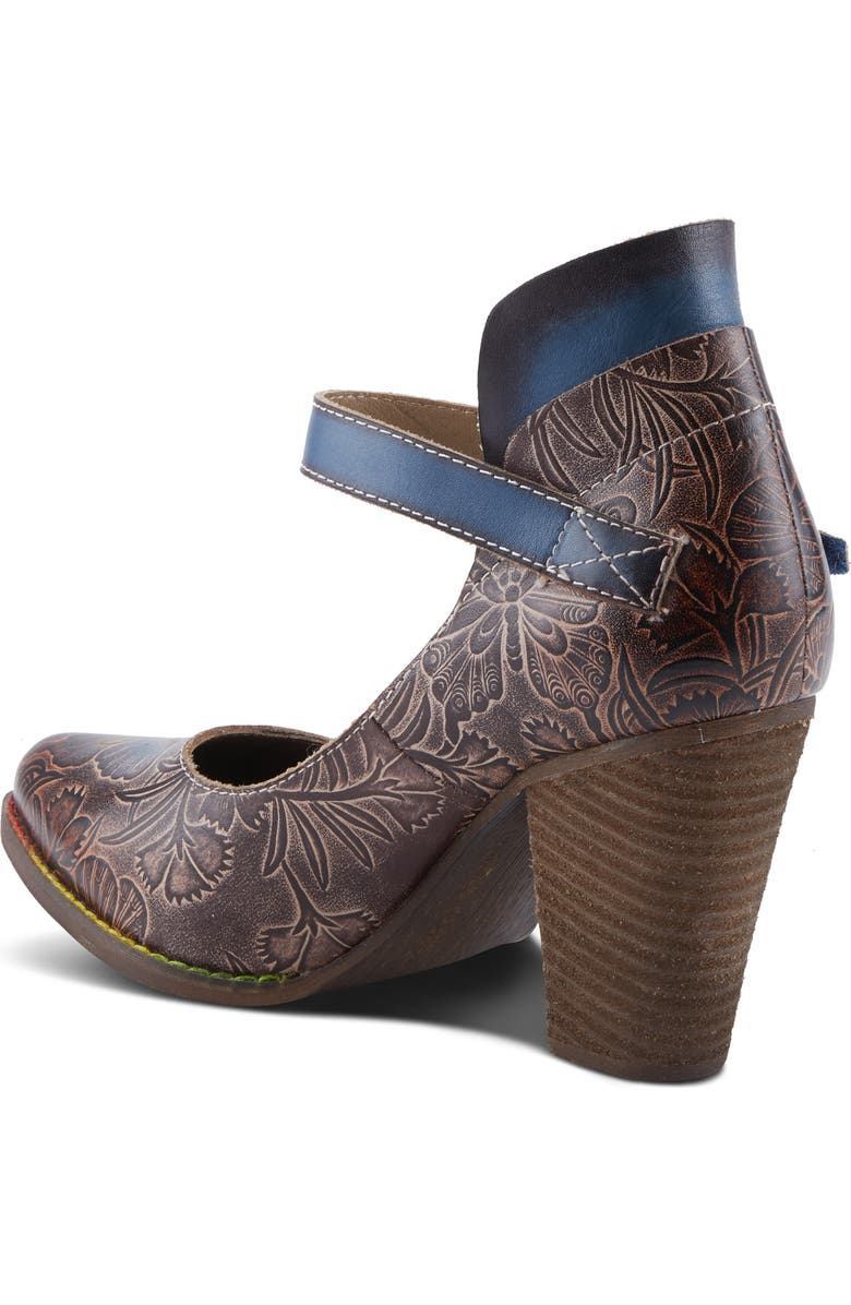 L'Artiste by Spring Step Foxglove Ankle Strap Pump, Alternate, color, Chocolate Multi