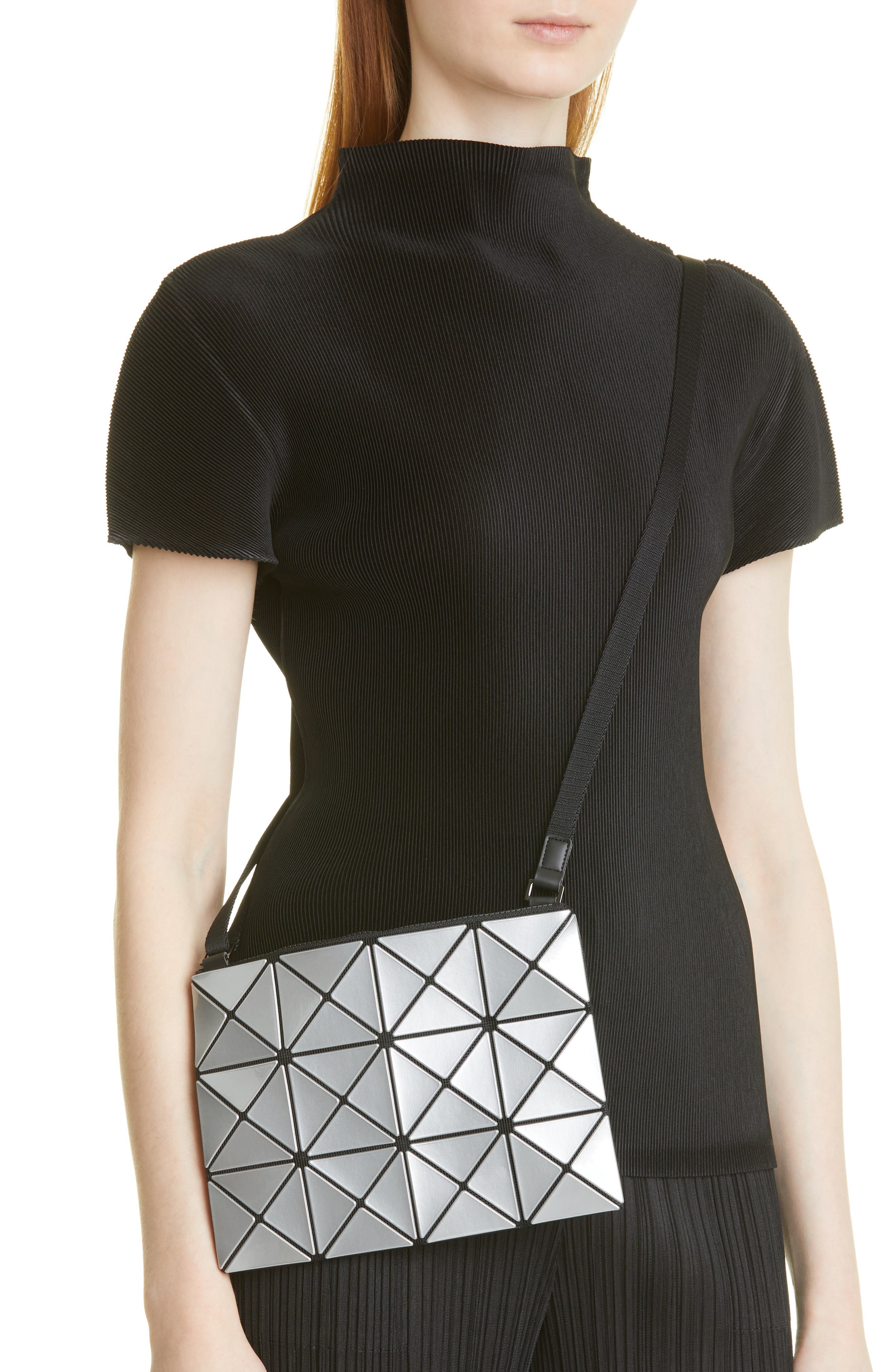 Small Lucent Crossbody Bag, Alternate, color, SILVER