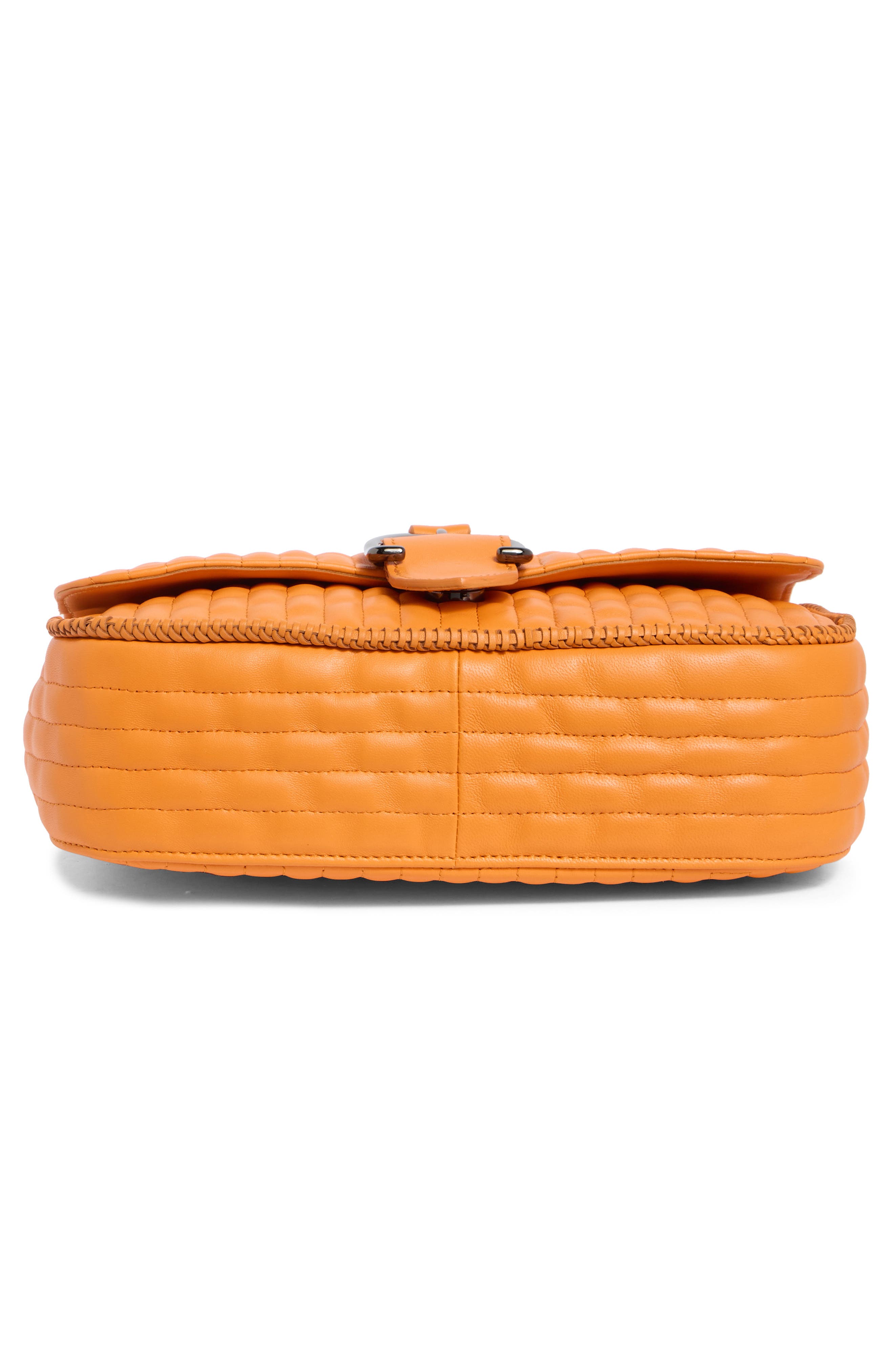 Longchamp Amazone Medium Quilted Leather Crossbody Bag, Alternate, color, Orange