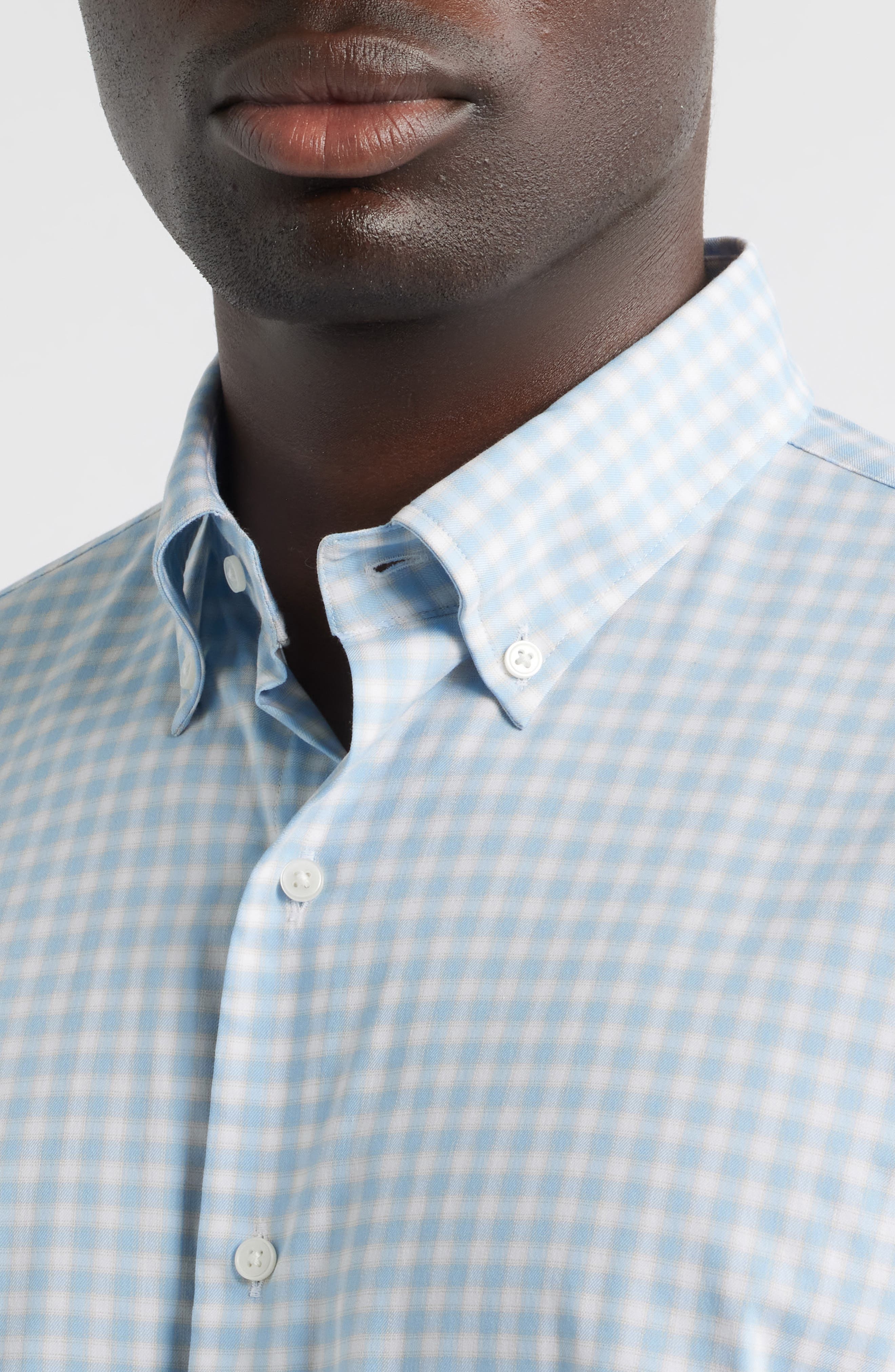 Felix Crown Lite Gingham Check Performance Twill Button-Down Shirt - image 4