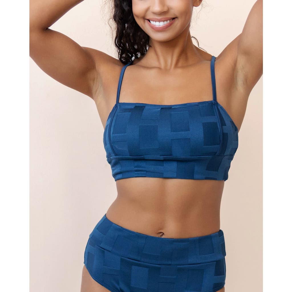 Nani Squared Surf Crop Top In Blue