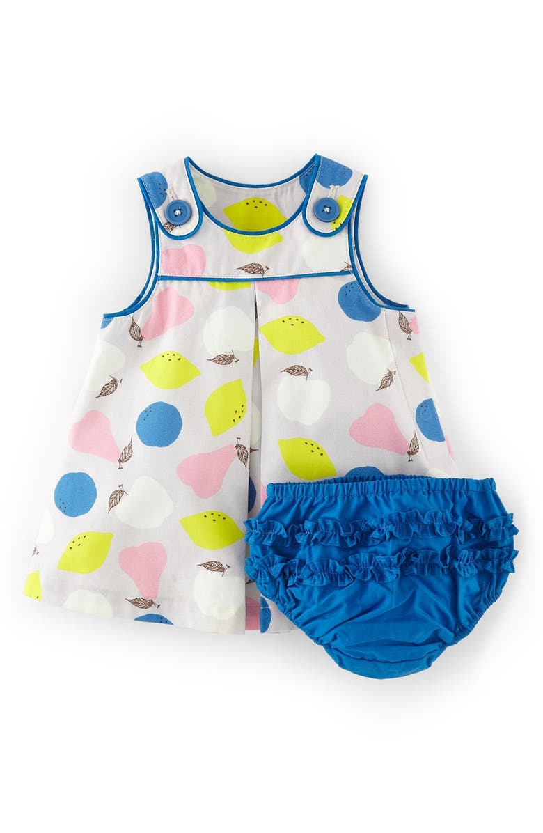 Mini Boden Retro Print Dress & Bloomers, Main, color, 