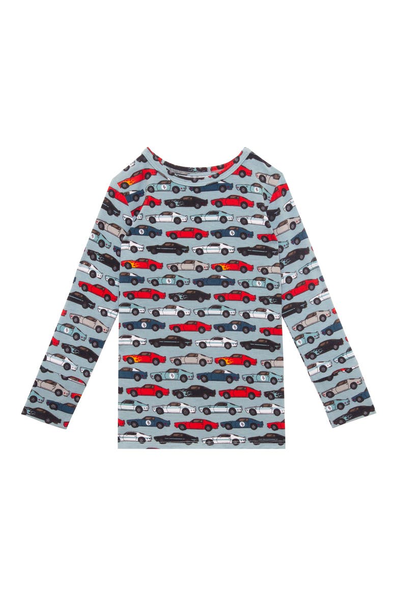 Kids' Miles Fitted Two-Piece Pajamas, Alternate, color, BLUE