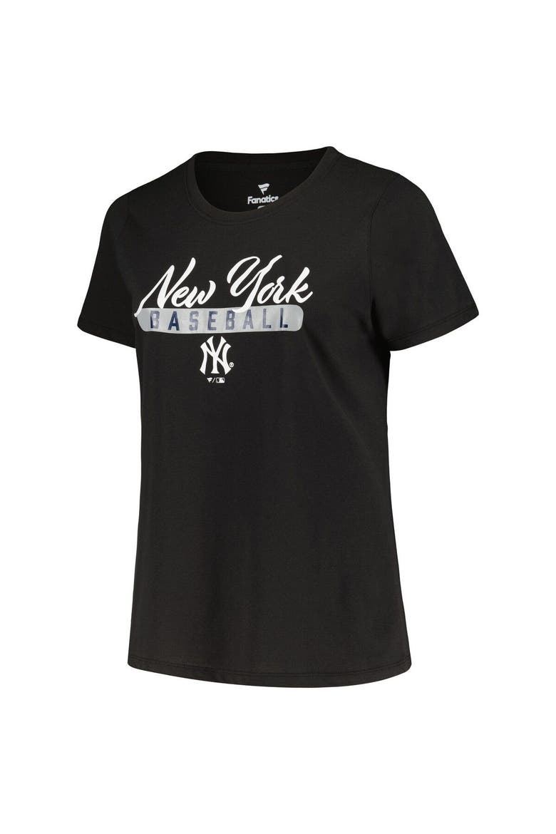 Women's Profile Black/Heather Gray New York Yankees Plus Size T-Shirt Combo Pack, Alternate, color, Black