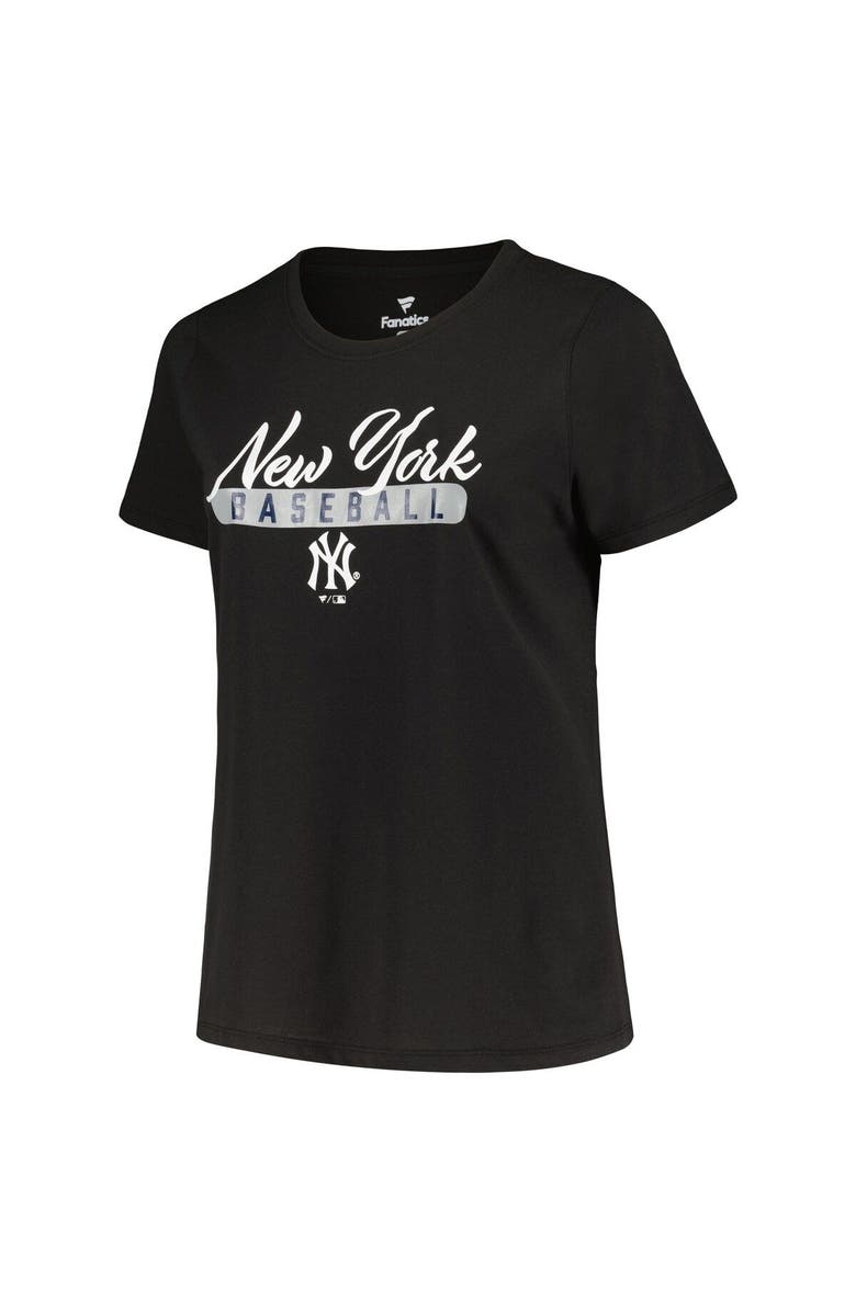 PROFILE Women's Profile Black/Heather Gray New York Yankees Plus Size T-Shirt Combo Pack, Alternate, color, Black