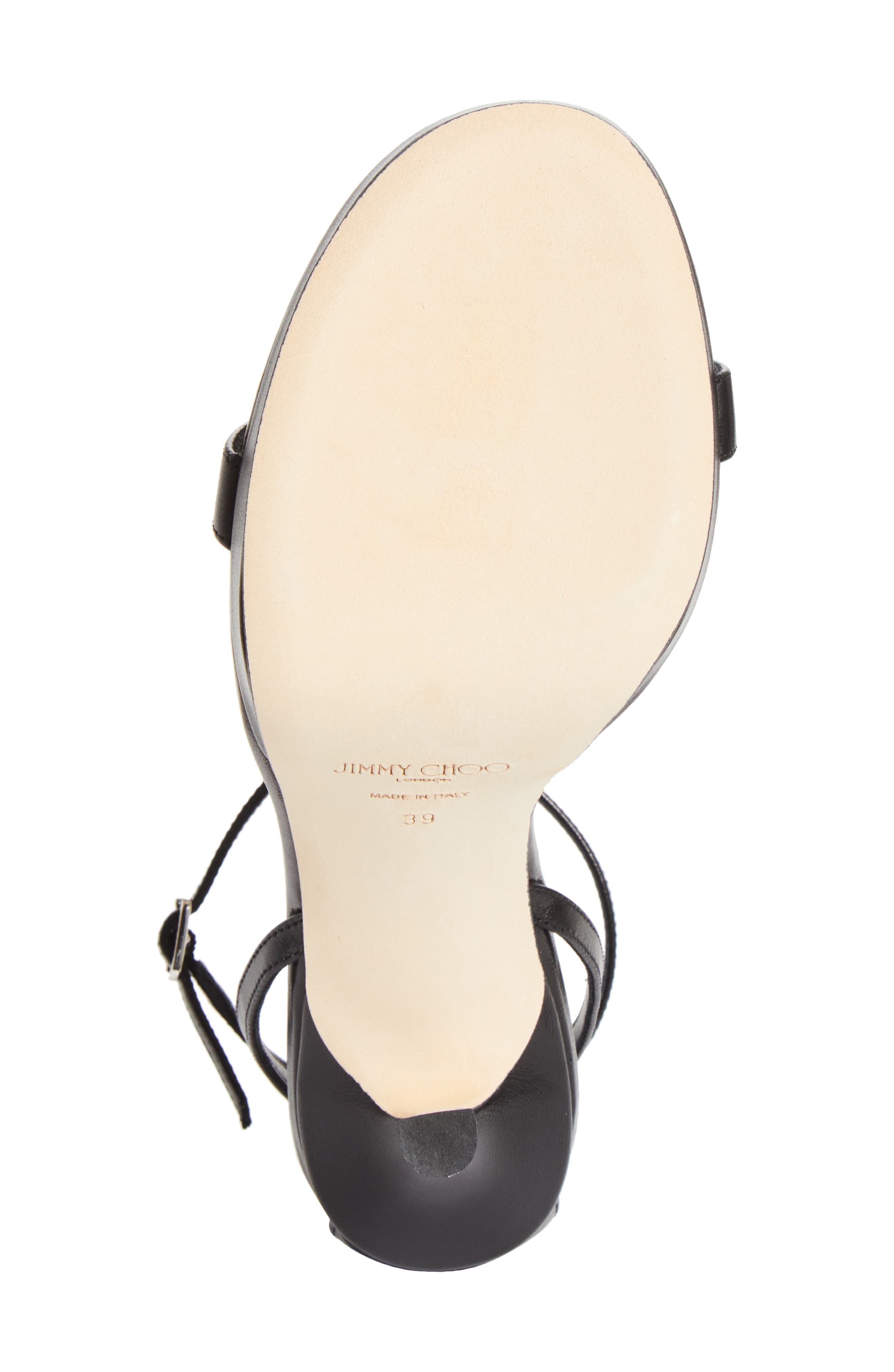 Jimmy Choo Moza Ankle Strap Platform Sandal, Alternate, color, Black