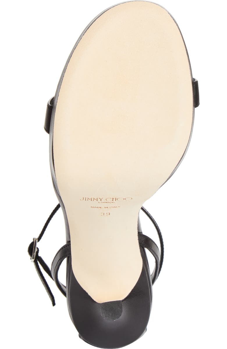 Jimmy Choo Moza Ankle Strap Platform Sandal, Alternate, color, Black