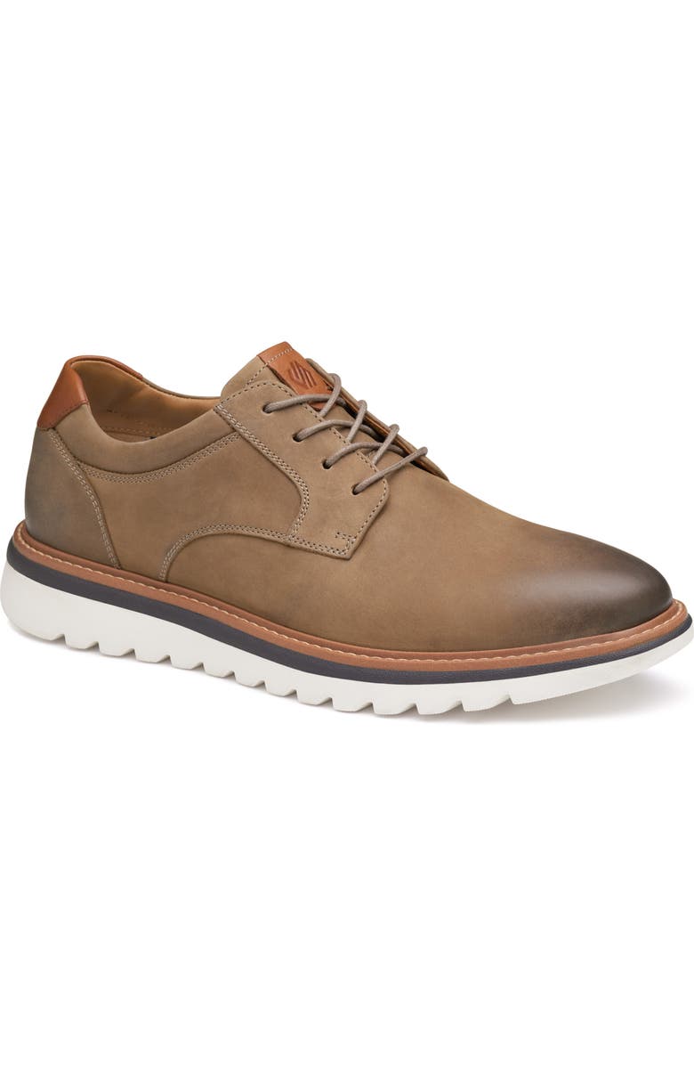 Johnston & Murphy Braydon Plain Toe Derby, Main, color, Dark Taupe Oiled Nubuck