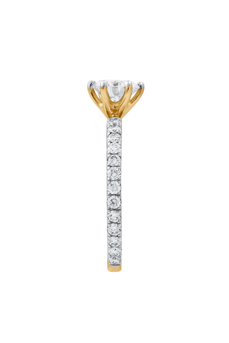 Freya 14K Yellow Gold Round Cut Lab Grown Diamond Engagement Ring - 1.25 ctw, Alternate, color, 14K Yellow Gold