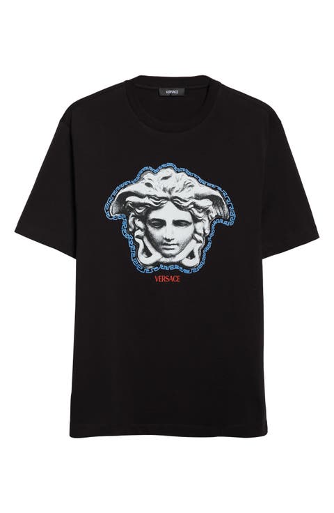La Greca Medusa Cotton Jersey Graphic T-Shirt