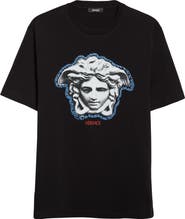 Versace La Greca Medusa Cotton Jersey Graphic T-Shirt