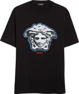 Versace La Greca Medusa Cotton Jersey Graphic T-Shirt