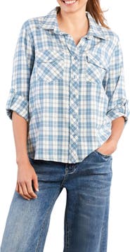 Billy T Over the Moon Oversize Cotton Flannel Button-Up Shirt