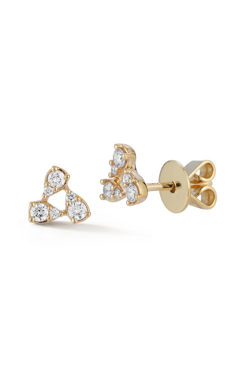 Sophia Ryan Diamond Teardrop Cluster Stud Earrings, Main, color, YELLOW GOLD