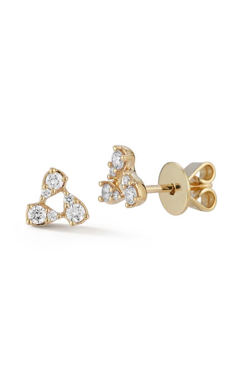 Sophia Ryan Diamond Teardrop Cluster Stud Earrings
