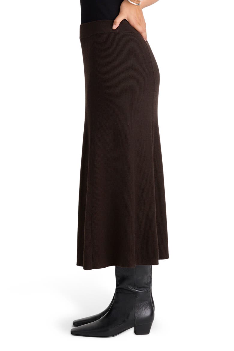 Merino Wool Blend Maxi Skirt, Alternate, color, MOLASSES