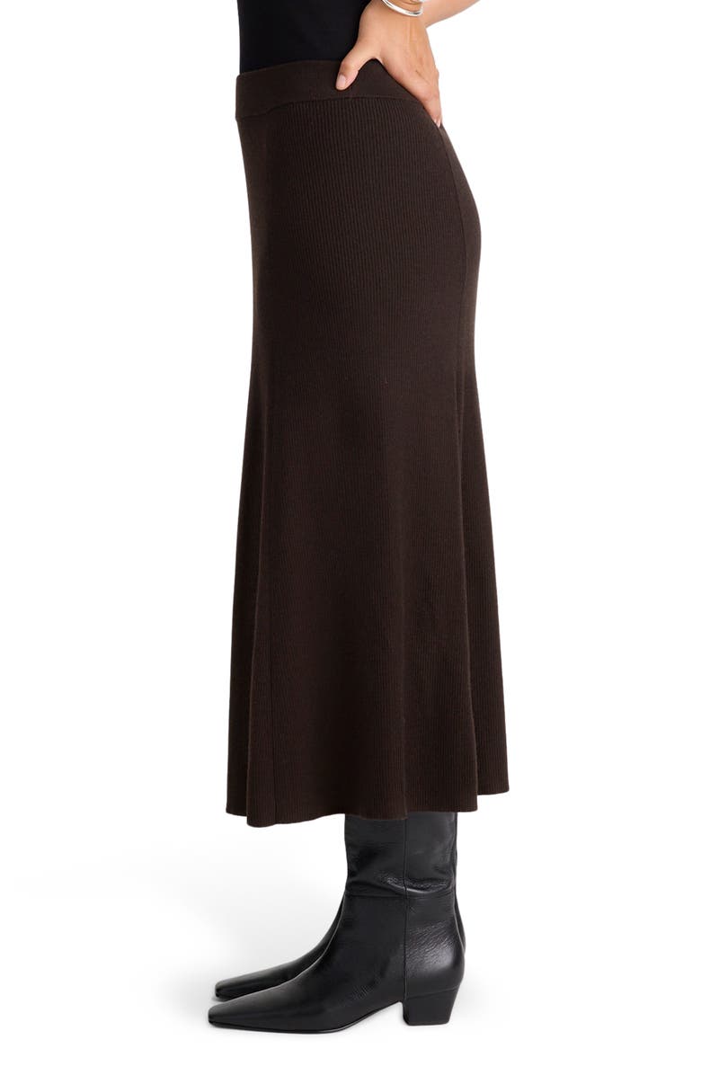 Madewell Merino Wool Blend Maxi Skirt, Alternate, color, Molasses