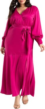 ELOQUII Satin Maxi Dress