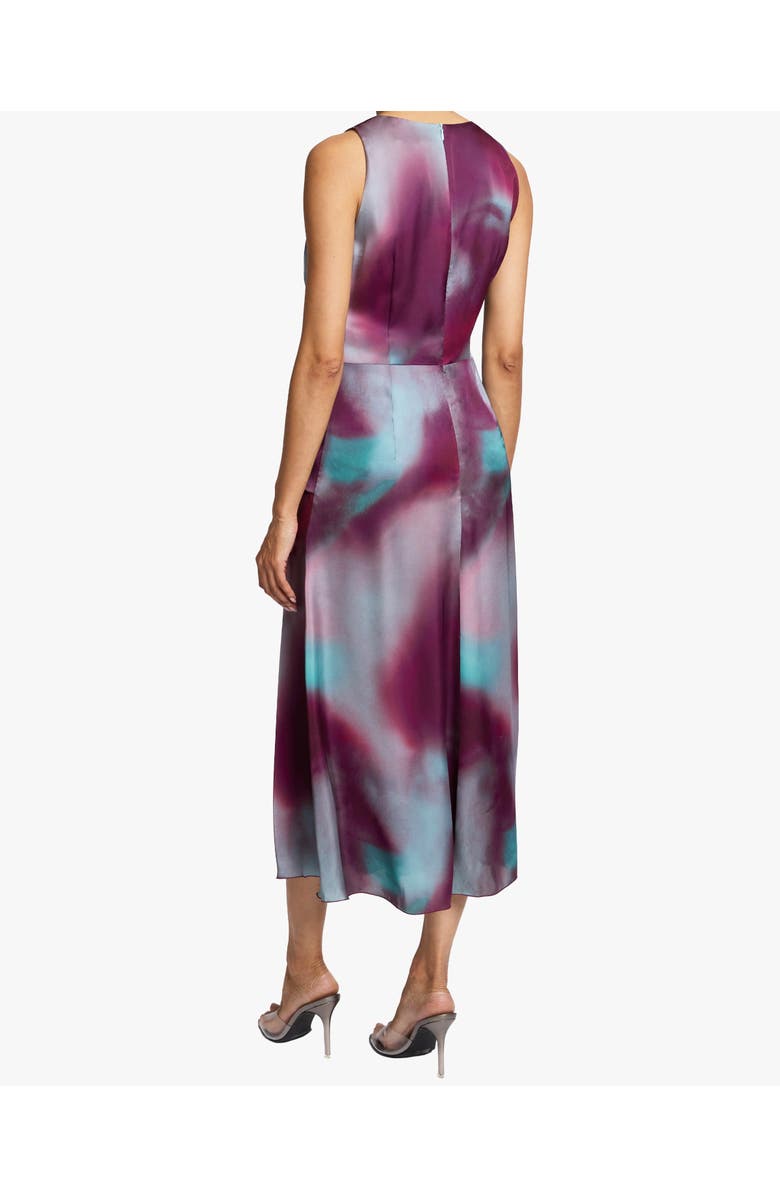 Santorelli Eden Sleeveless Midi Dress in Ombre Matte Charmeuse, Alternate, color, Cherry Cola