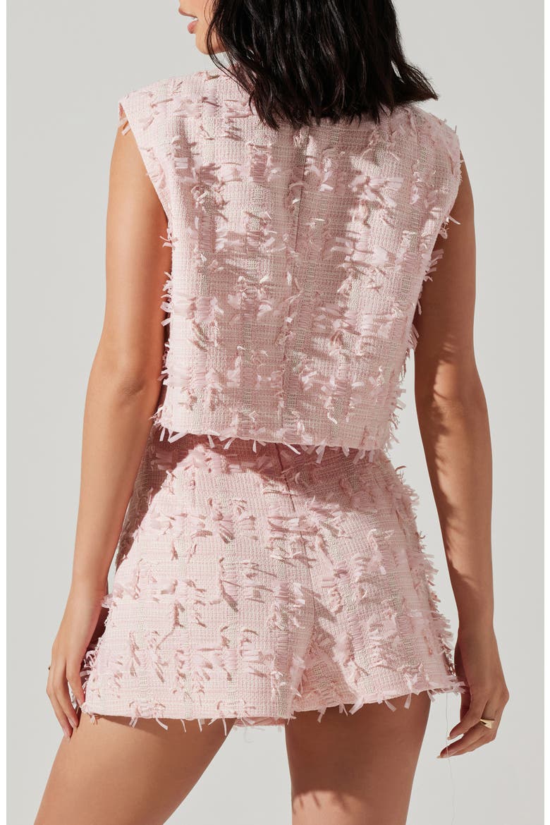Francie Vest, Alternate, color, PINK JACQUARD TWEED