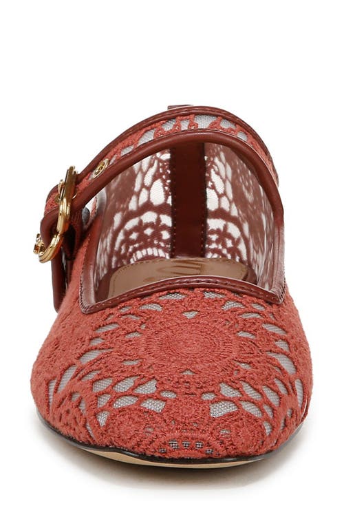 Sam Edelman Michaela Mesh Mary Jane Flat In Warm Sienna
