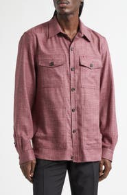ISAIA The Wool & Silk Blend Overshirt