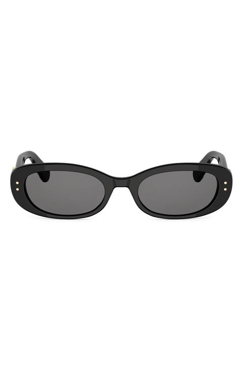 Oblique B1I 52mm Oval Sunglasses