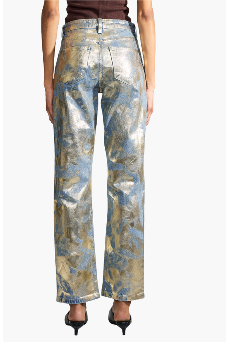 Nerissa Premier High Rise Straight Jeans, Alternate, color, Light Wash / Silver