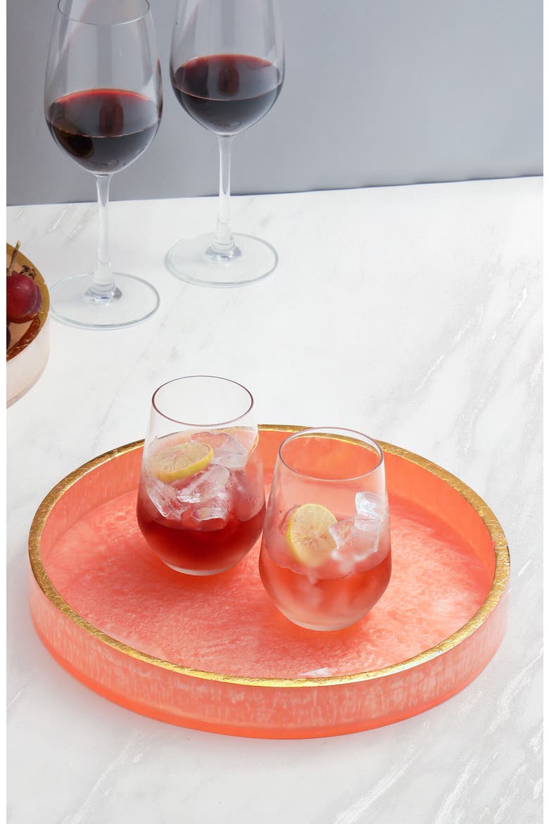 Resin Serving Tray, Alternate, color, PINK