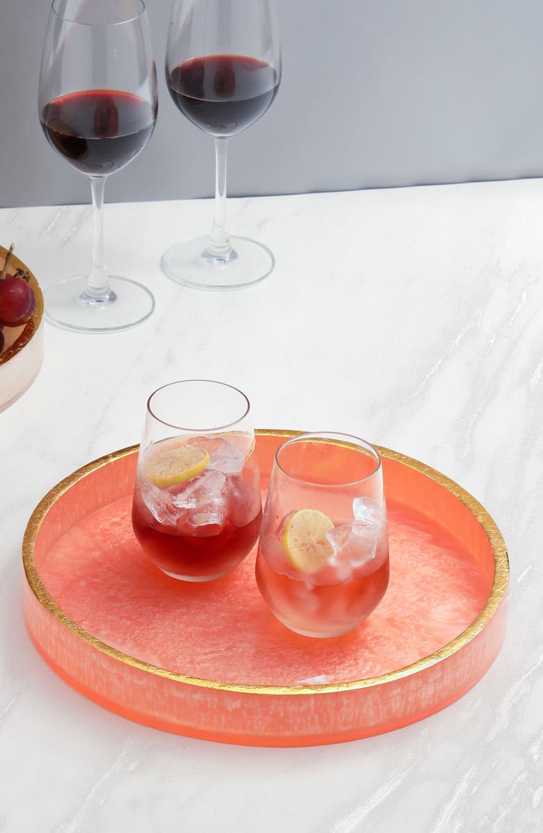 Tiramisu Resin Serving Tray, Alternate, color, Pink