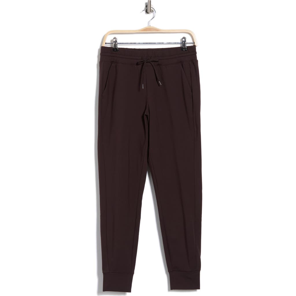 Yogalicious Polarlux Maya Illusion Fleece Joggers In Brown